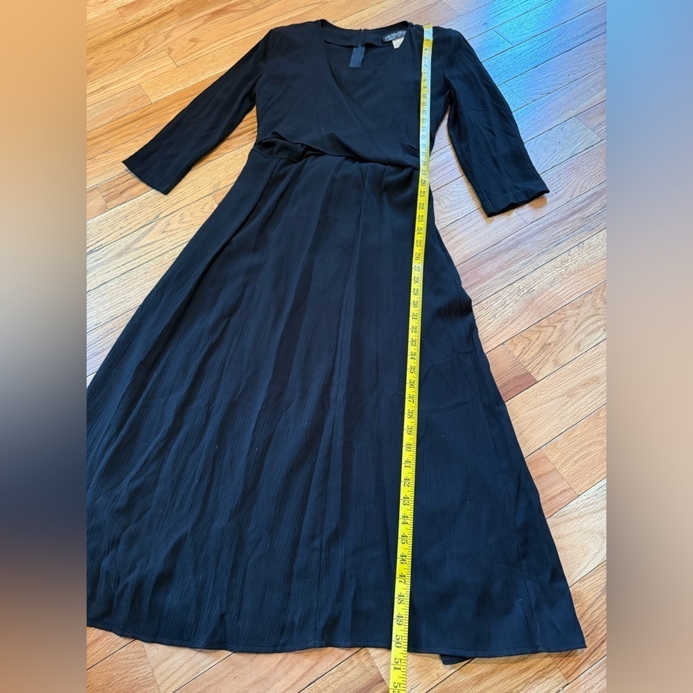 Vintage 80’s/90’s ALL THAT JAZZ Black Wrap Maxi Dress Women’s Size 11/12 - Picture 13 of 13